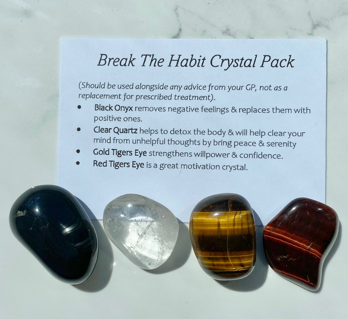 Break the habit Crystal Healing Care Pack - Free UK Delivery
