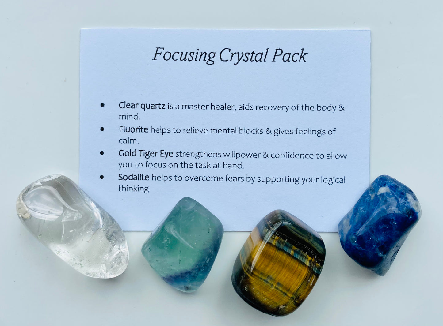 Focusing Crystal Healing Care Pack - Free UK Delivery