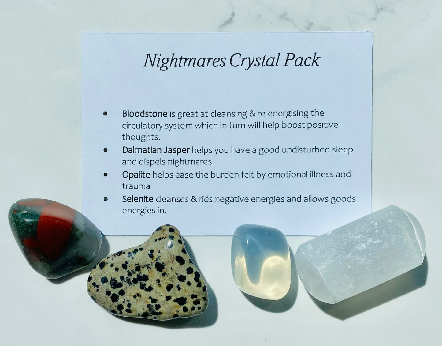 Nightmares Crystal Healing Care Pack - Free UK Delivery