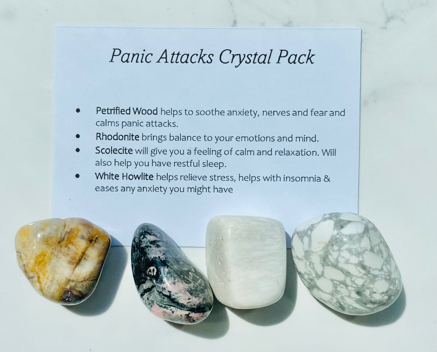 Panic attacks Crystal Healing Care Pack - Free UK Delivery