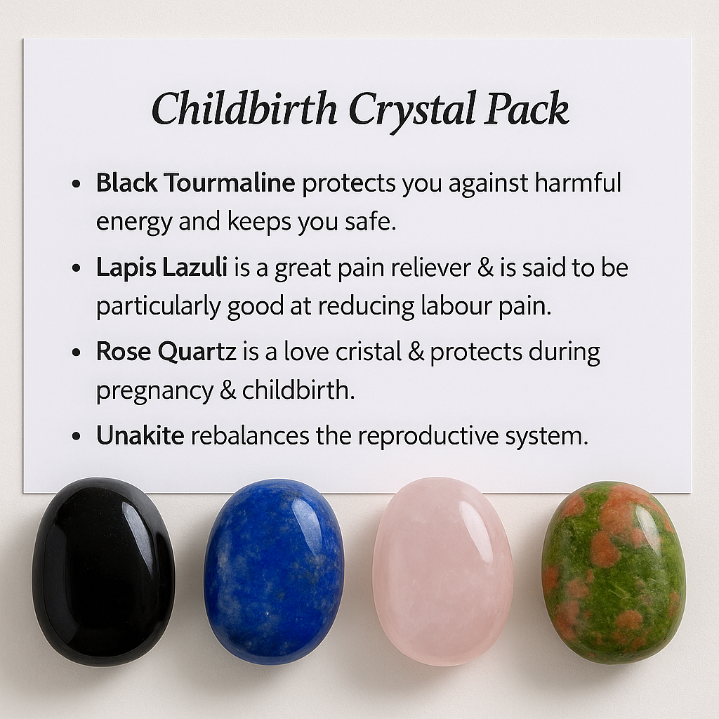 Childbirth Crystal Healing Care Pack - Free UK Delivery