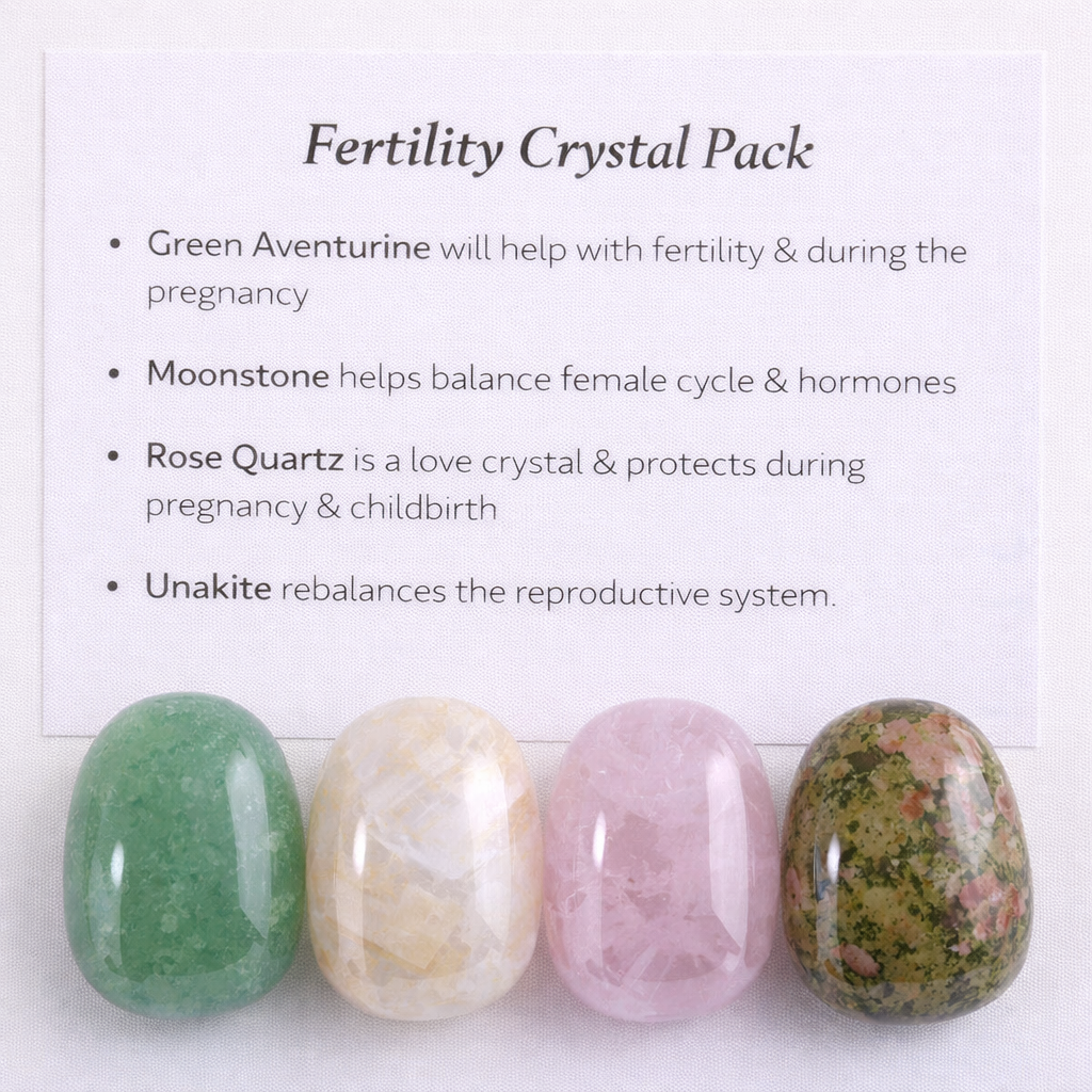 Fertility Crystal Healing Care Pack - Free UK Delivery