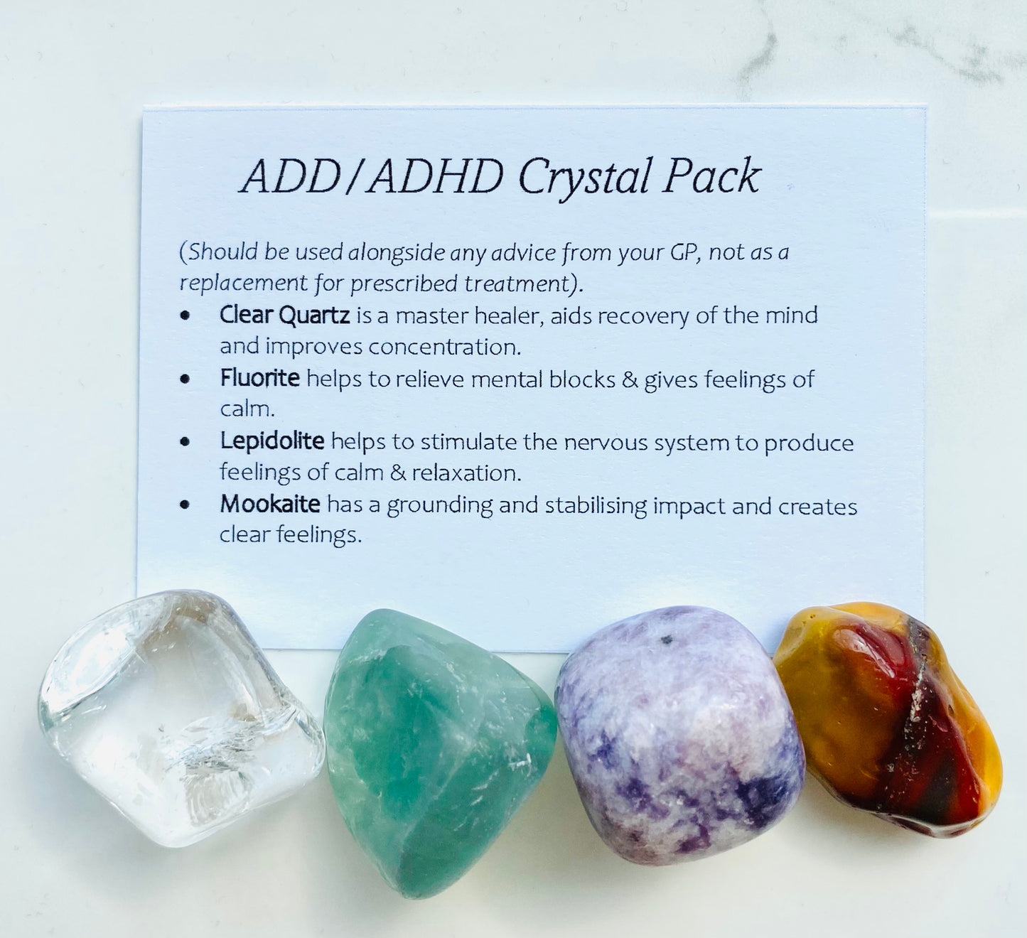 ADD/ADHD Crystal Healing Care Pack - Free UK Delivery