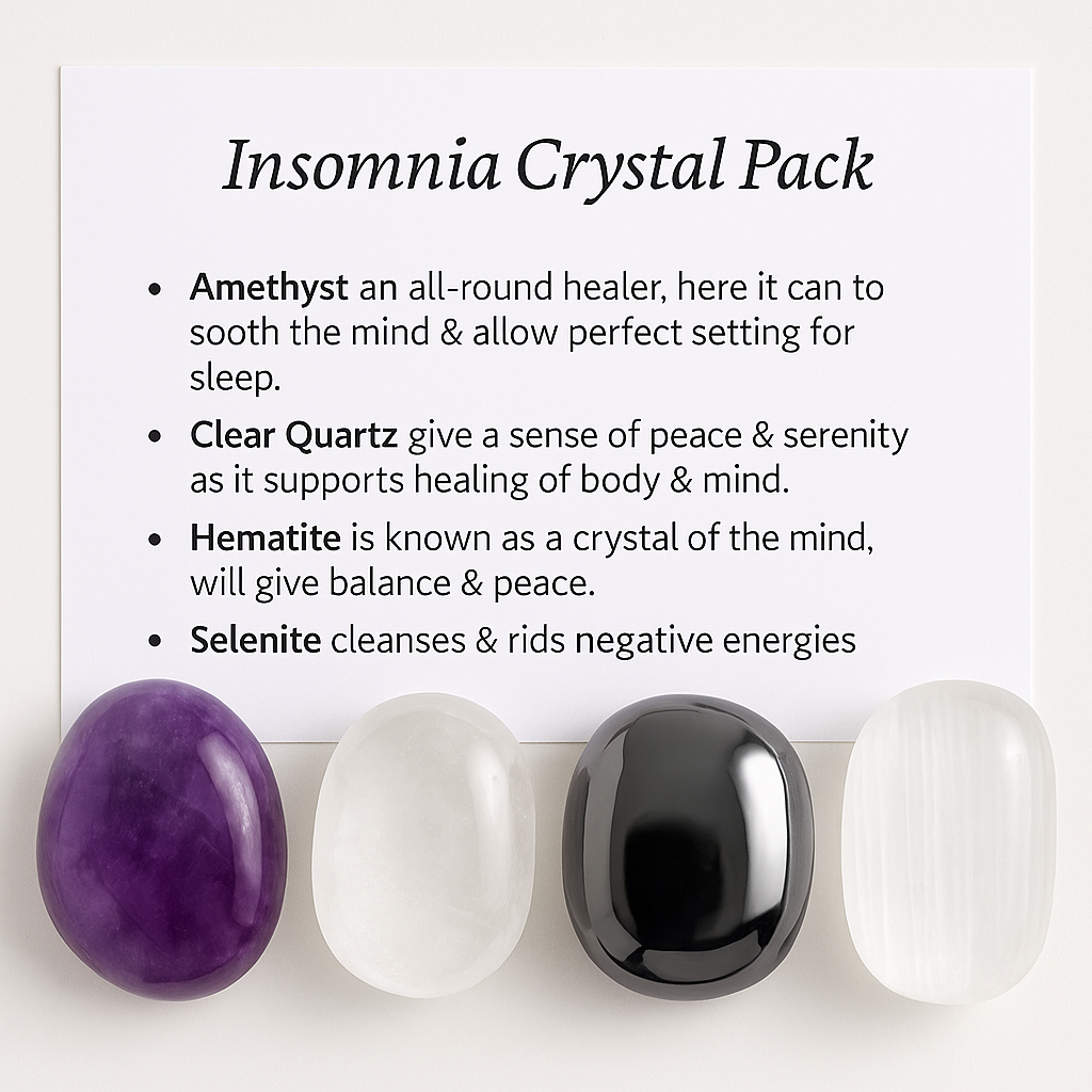 Insomnia Crystal Healing Care Pack - Free UK Delivery