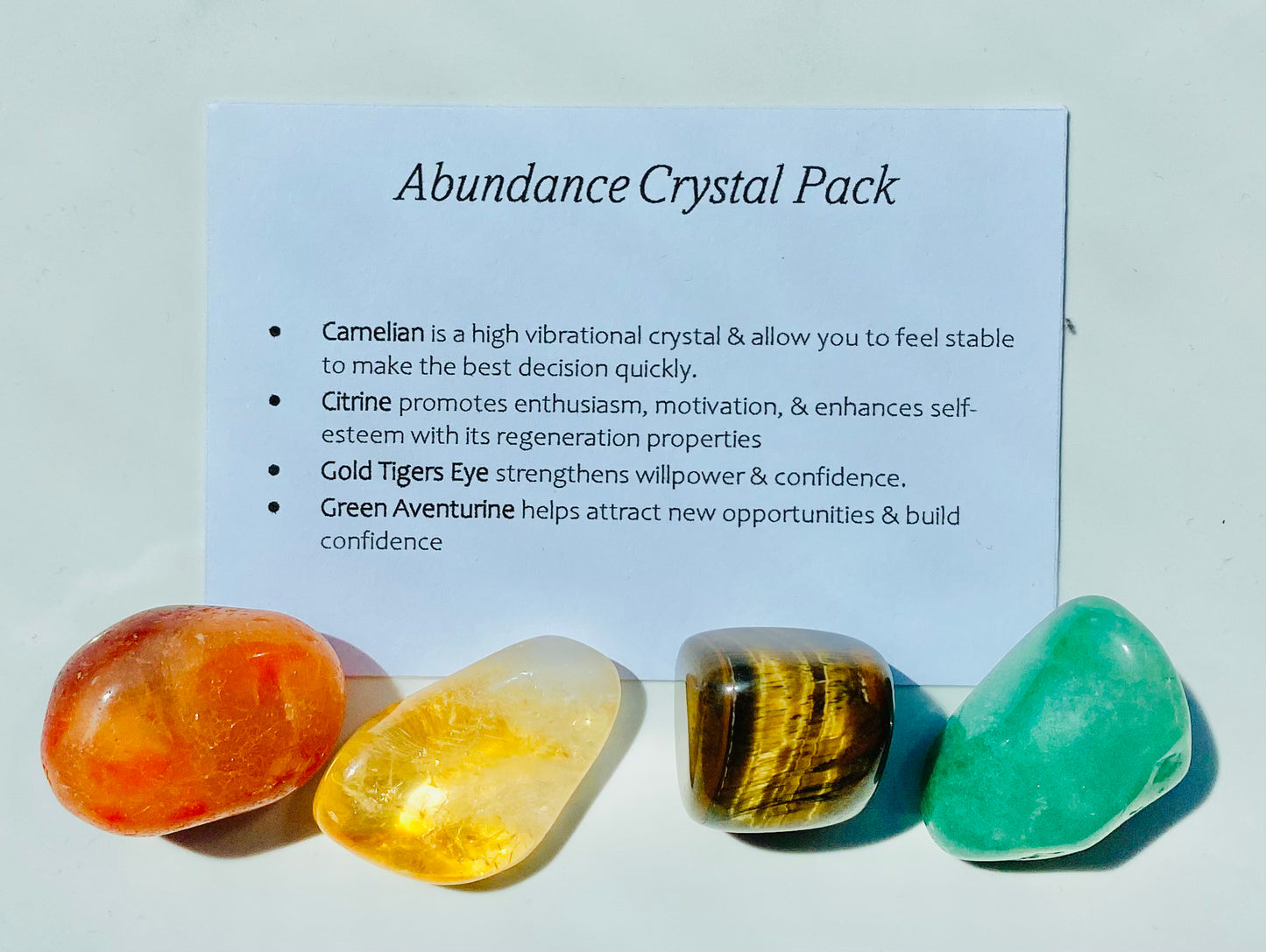 Abundance Crystal Healing Care Pack - Free UK Delivery