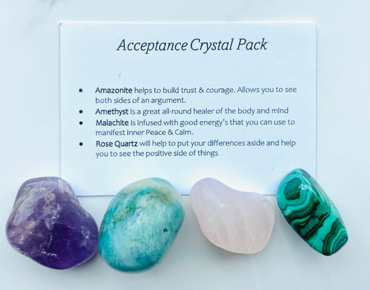 Acceptance Crystal Healing Care Pack - Free UK Delivery