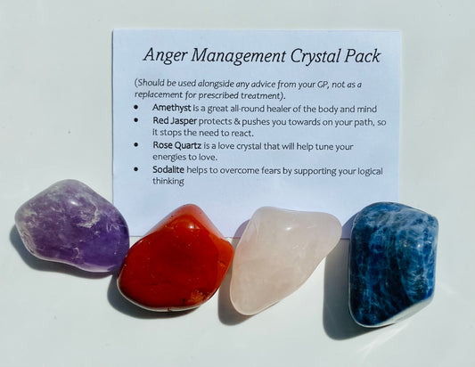 Anger management Crystal Healing Care Pack - Free UK Delivery