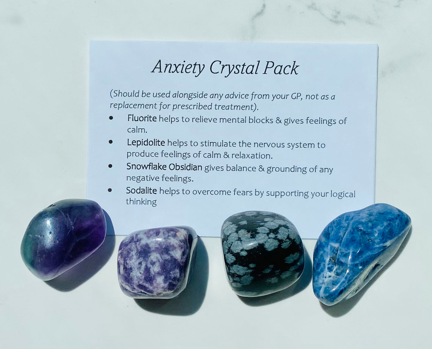 Anxiety Crystal Healing Care Pack - Free UK Delivery