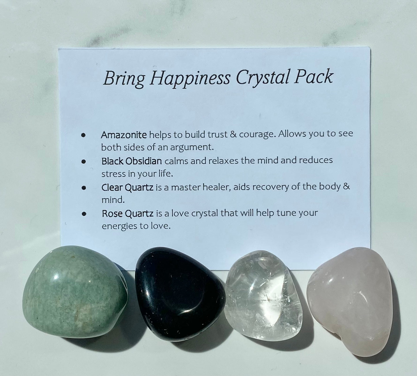 Bring happiness Crystal Healing Care Pack - Free UK Delivery