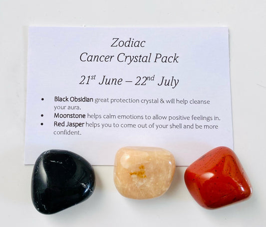 Zodiac Sign Crystal Pack - 
Cancer - Free UK Delivery