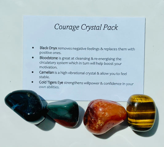 Courage Crystal Healing Care Pack - Free UK Delivery