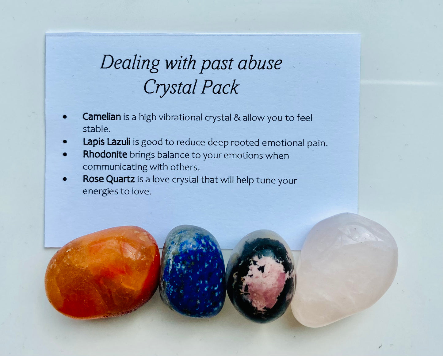 Dealing with Past Abuse Crystal Healing Care Pack - Free UK Delivery