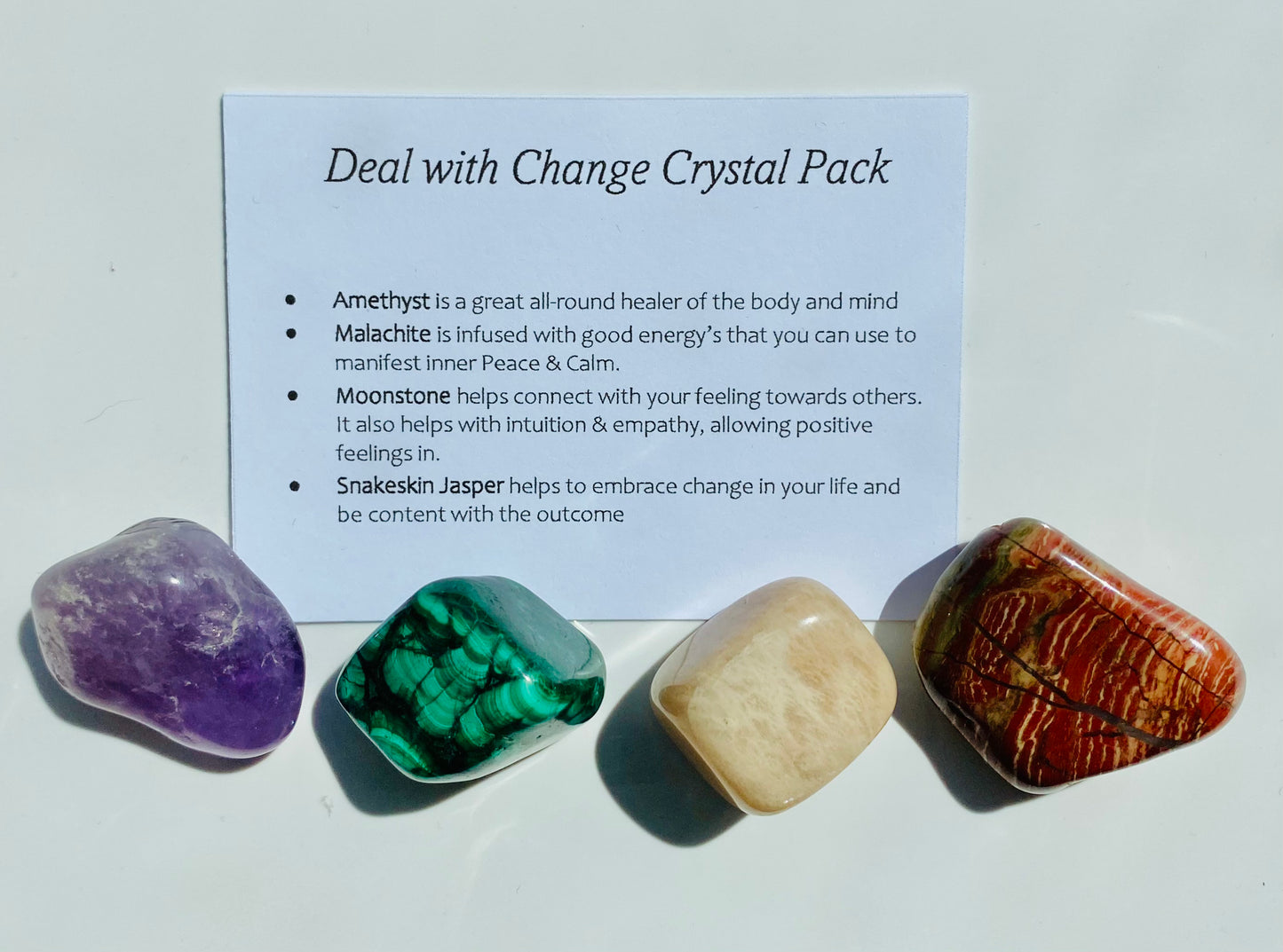 Dealing with change Crystal Healing Care Pack - Free UK Delivery