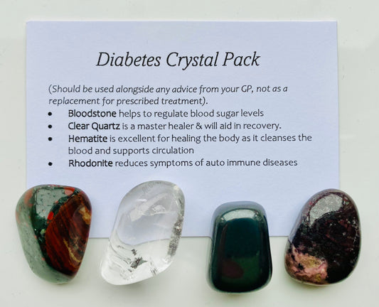 Diabetes Crystal Healing Care Pack - Free UK Delivery