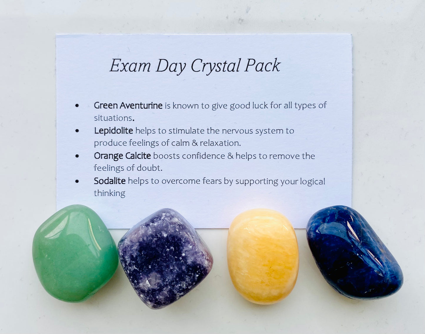 Exam Day Crystal Healing Care Pack - Free UK Delivery