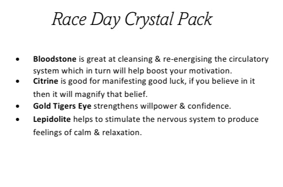 Race Day Crystal Healing Care Pack - Free UK Delivery