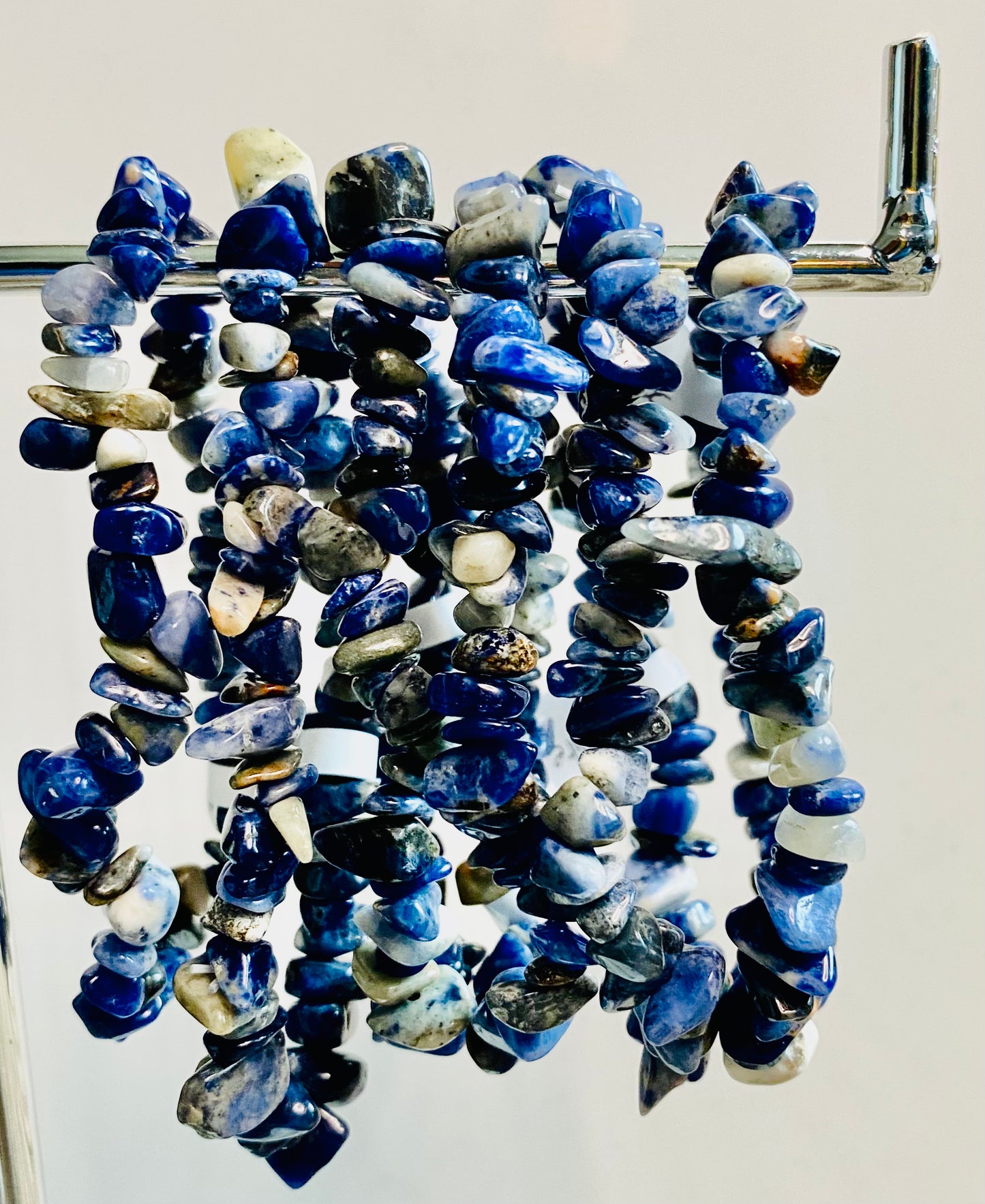 Sodalite Crystal Chip Bracelet - Free UK Delivery