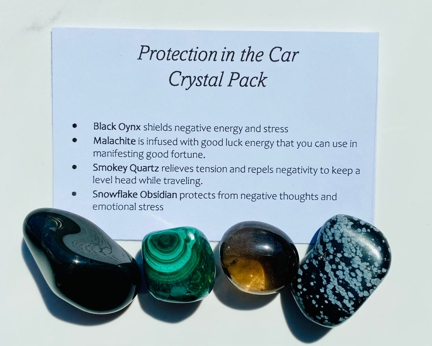 Protection in the Car Crystal Healing Care Pack - Free UK Delivery