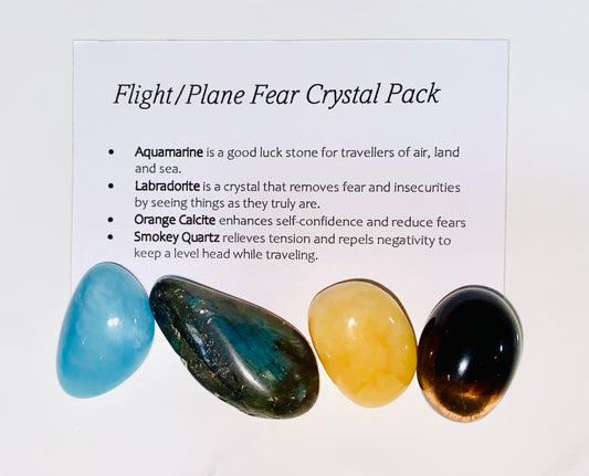 Flight/Plane Fear Crystal Healing Care Pack - Free UK Delivery