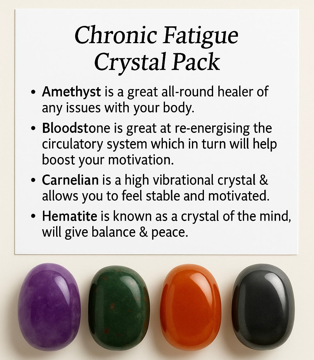 Chronic Fatigue Crystal Healing Care Pack - Free UK Delivery