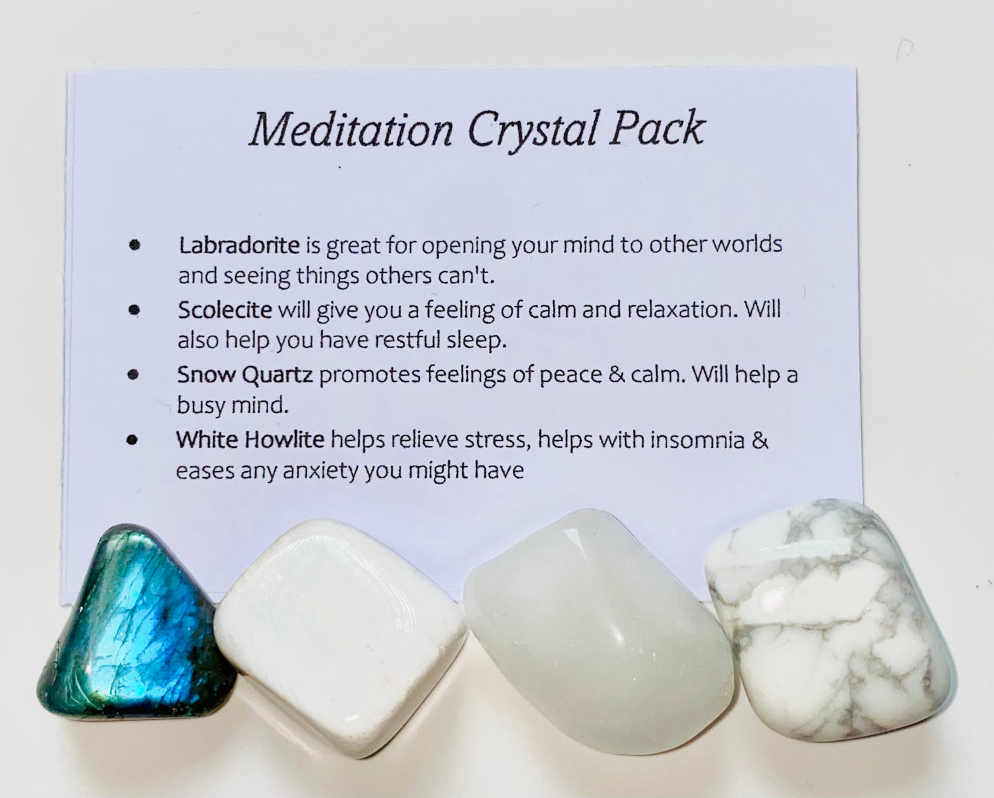 Meditation Crystal Healing Care Pack - Free UK Delivery