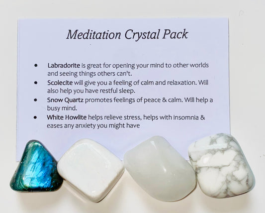 Meditation Crystal Healing Care Pack - Free UK Delivery