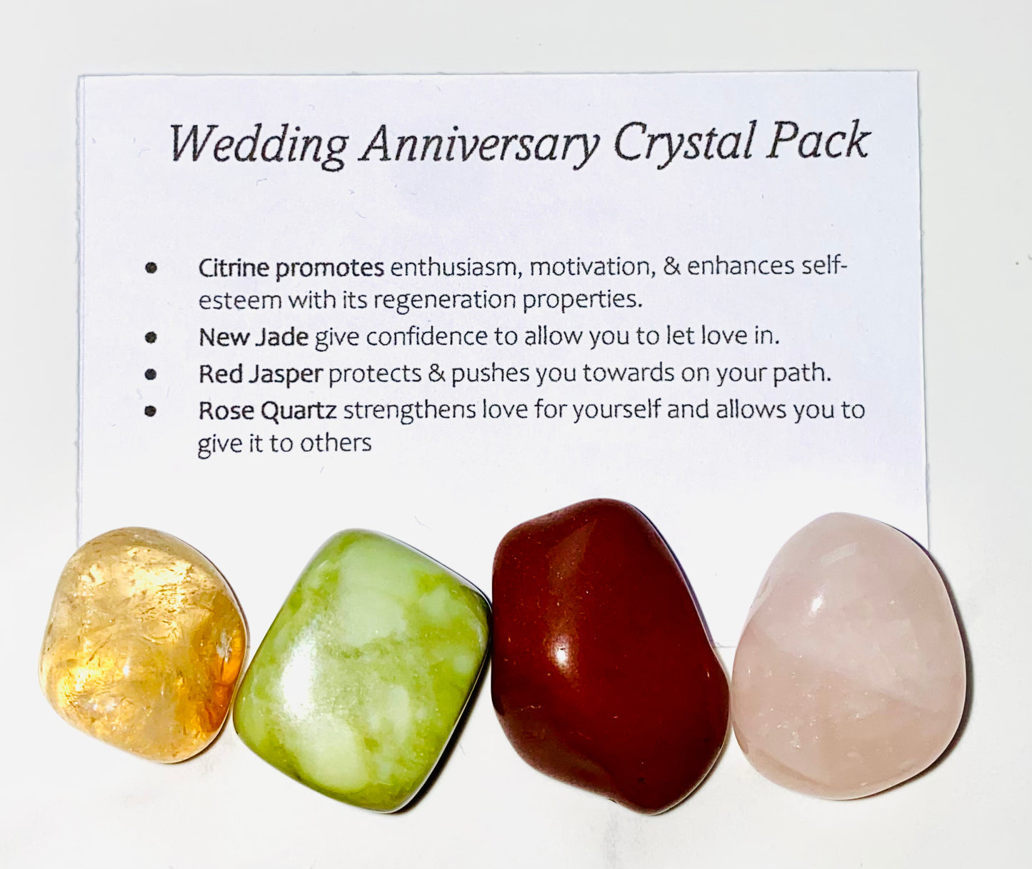 Wedding Anniversary Crystal Healing Care Pack - Free UK Delivery