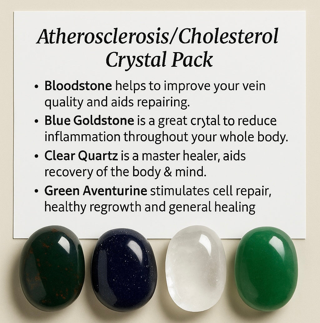 Atherosclerosis Crystal Healing Care Pack - Free UK Delivery