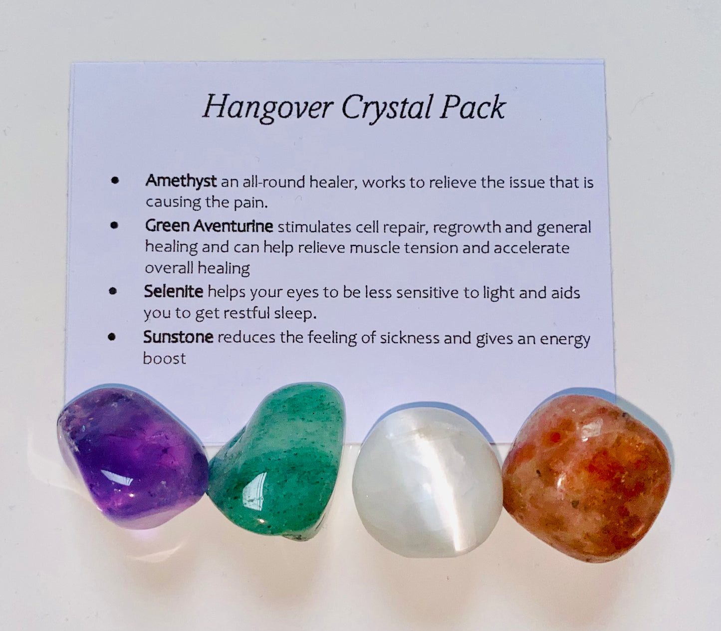 Hangover Crystal Healing Care Pack - Free UK Delivery