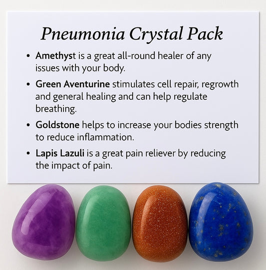 Pneumonia Crystal Healing Care Pack - Free UK Delivery