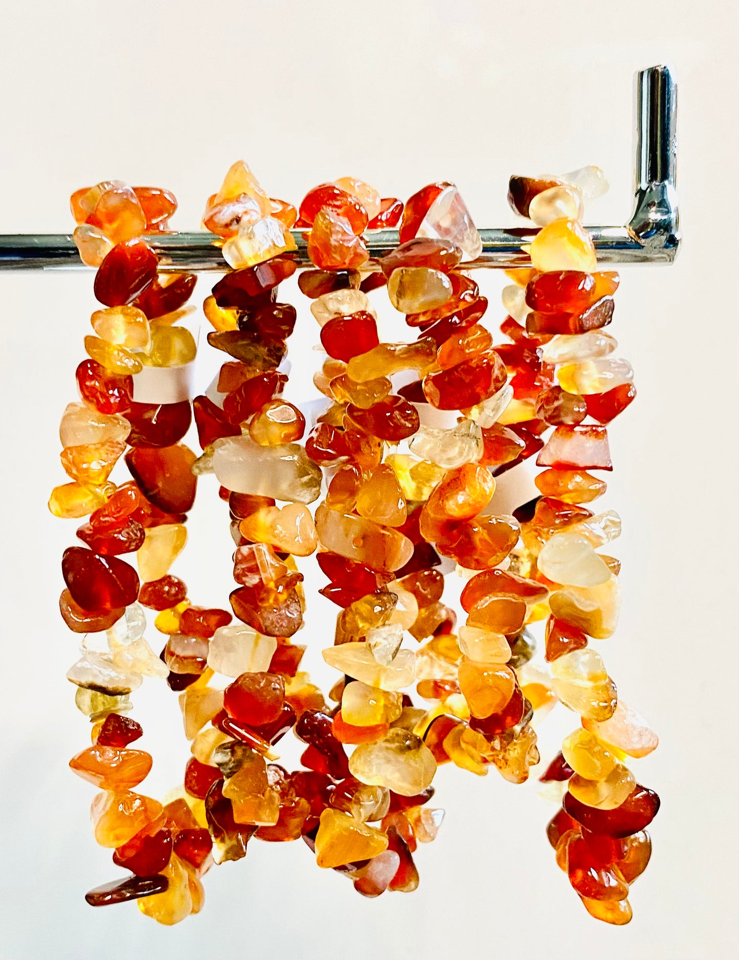 Carnelian Crystal Chip Bracelet - Free UK Delivery