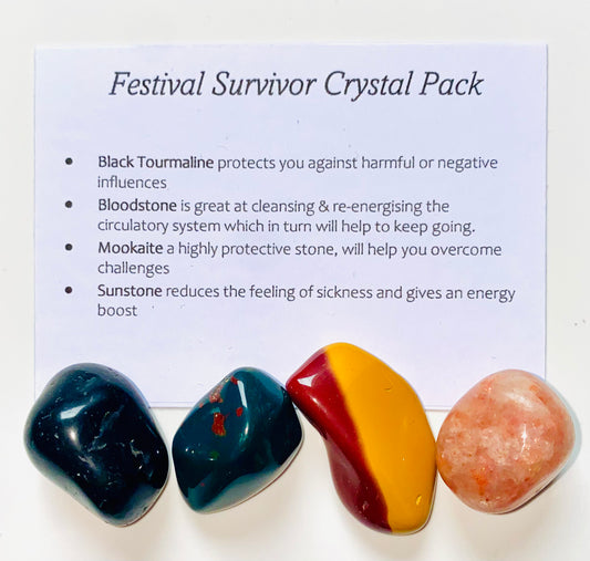 Festival Crystal Healing Care Pack - Free UK Delivery