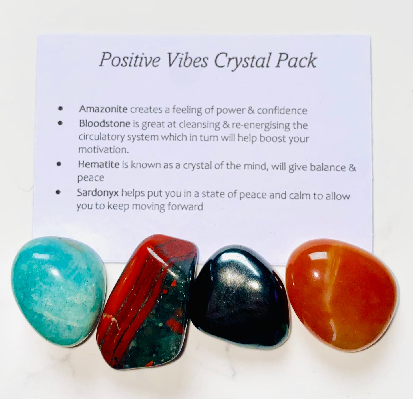 Positive Vibes Crystal Healing Care Pack - Free UK Delivery