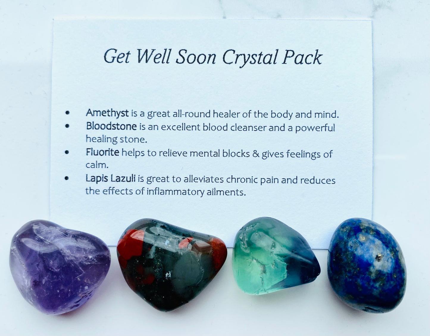 Get Well Soon Crystal Healing Care Pack - Free UK Delivery