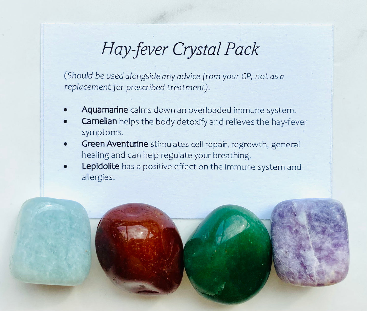 HayFever Crystal Healing Care Pack - Free UK Delivery