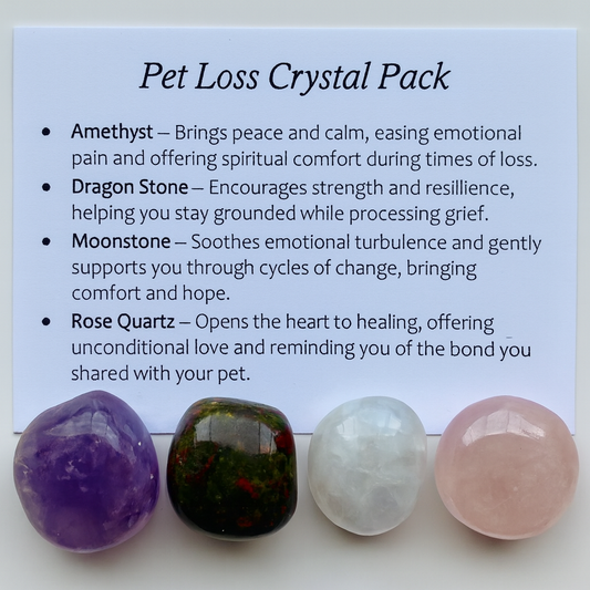 Pet Loss Crystal Healing Pack – Gift - Free UK Delivery