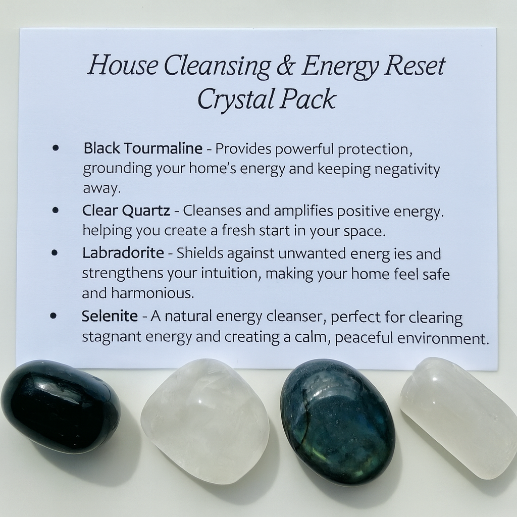 House Cleansing & Energy Reset Crystal Healing Pack – Gift