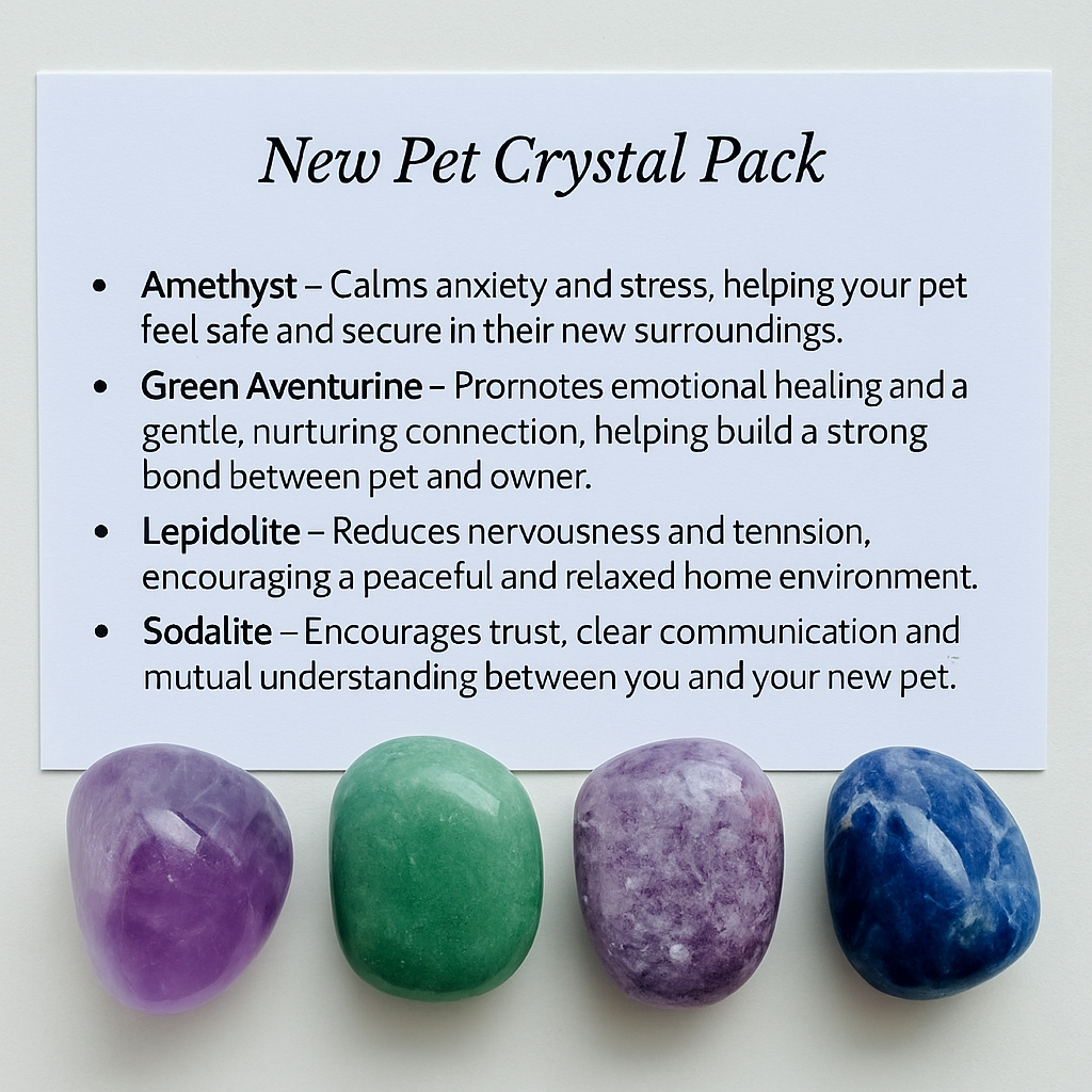New Pet Crystal Healing Pack - Free UK Delivery