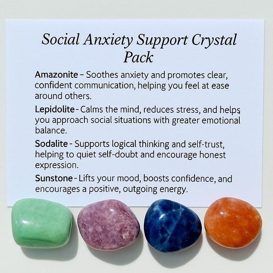 Social Anxiety Support Crystal Healing Pack – Gift