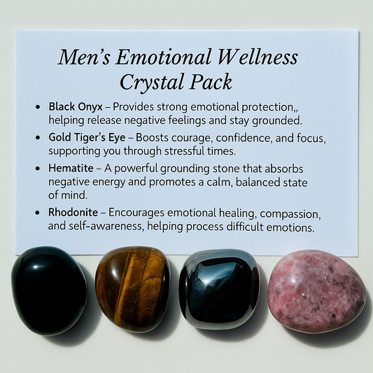 Men’s Emotional Wellness Crystal Healing Pack – Gift