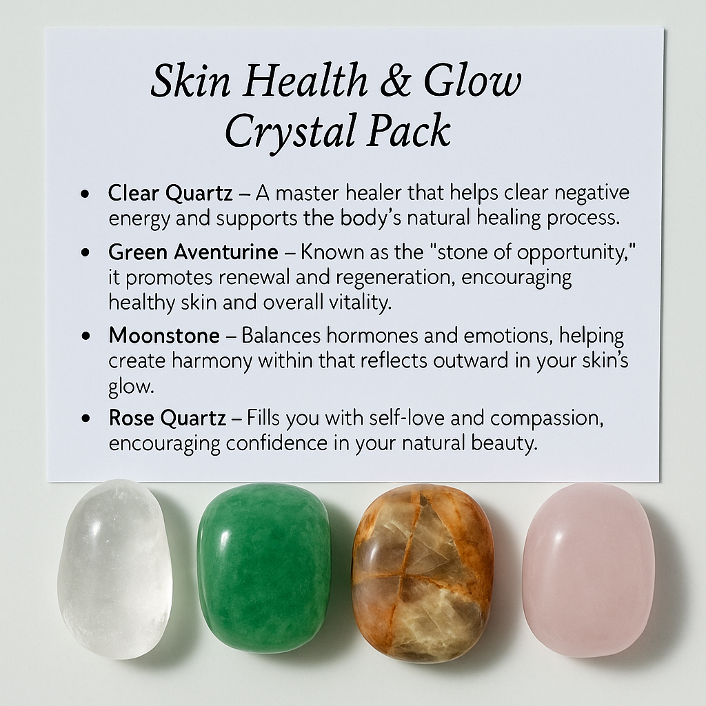 Skin Health & Glow Crystal Healing Pack – Gift