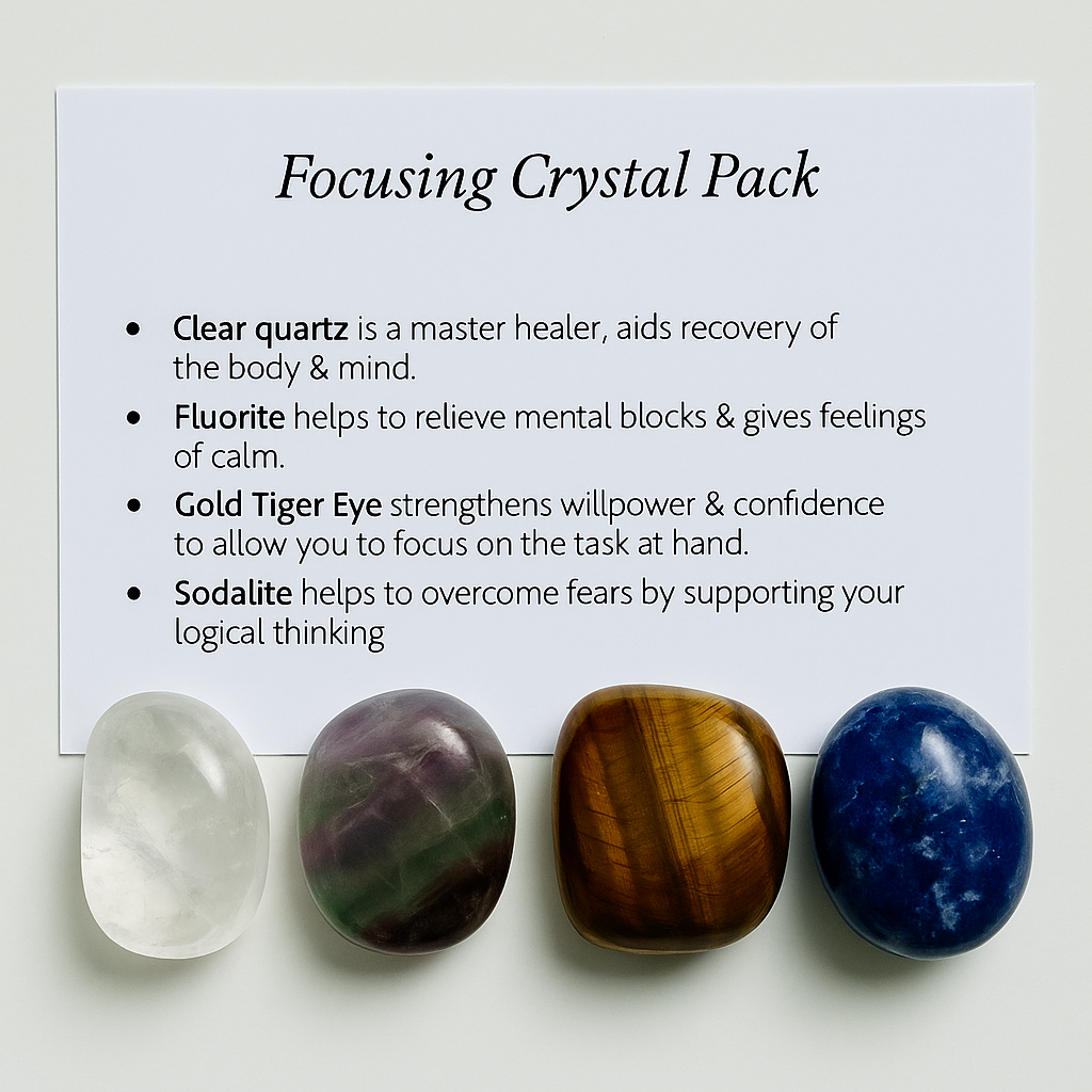 Focusing Crystal Healing Care Pack - Free UK Delivery