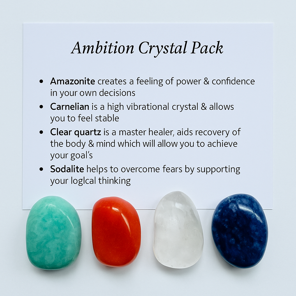 Ambition Crystal Healing Care Pack - Free UK Delivery