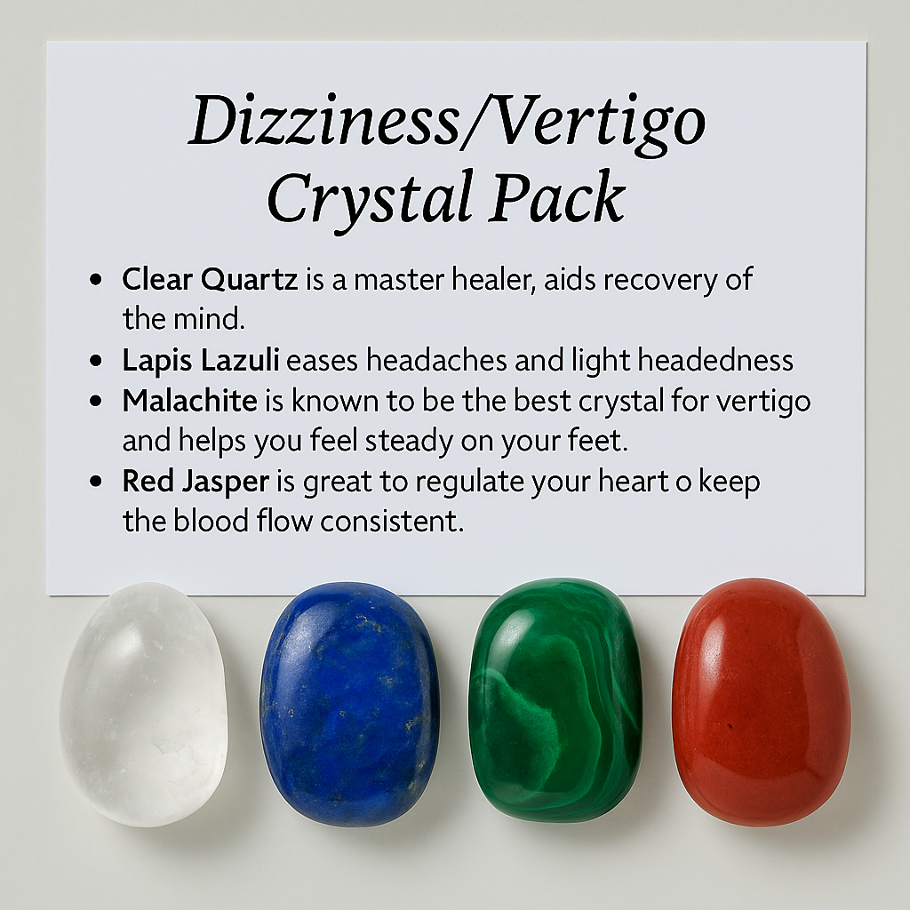 Dizziness/Vertigo Crystal Healing Care Pack - Free UK Delivery