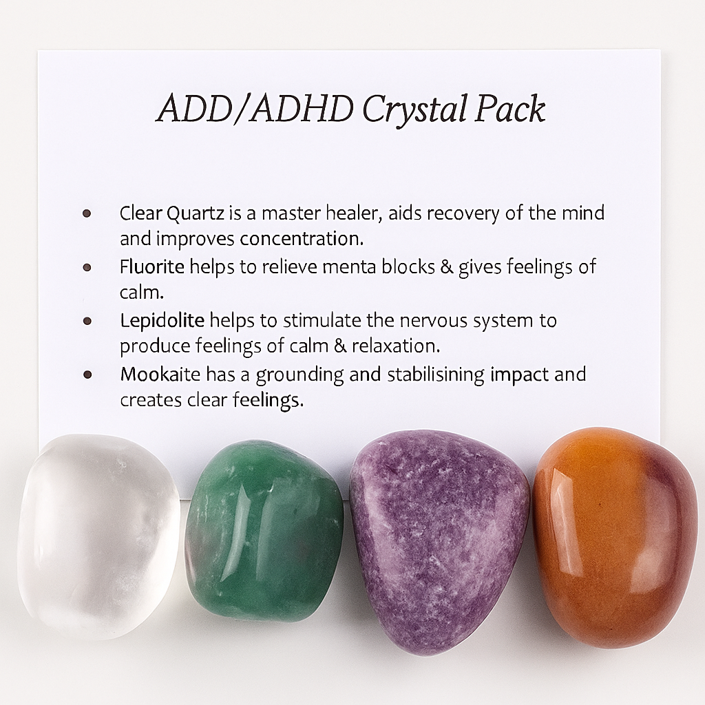 ADD/ADHD Crystal Healing Care Pack - Free UK Delivery