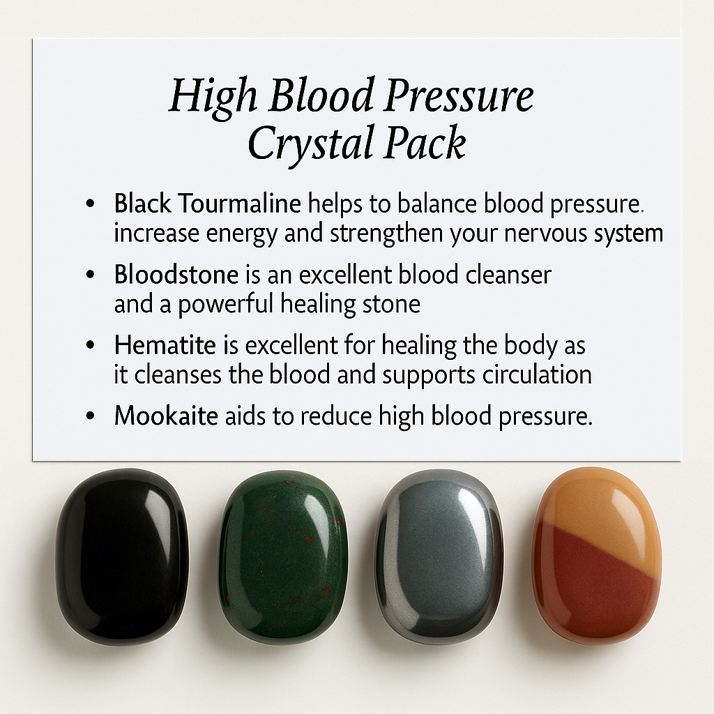 High Blood Pressure Crystal Healing Care Pack - Free UK Delivery