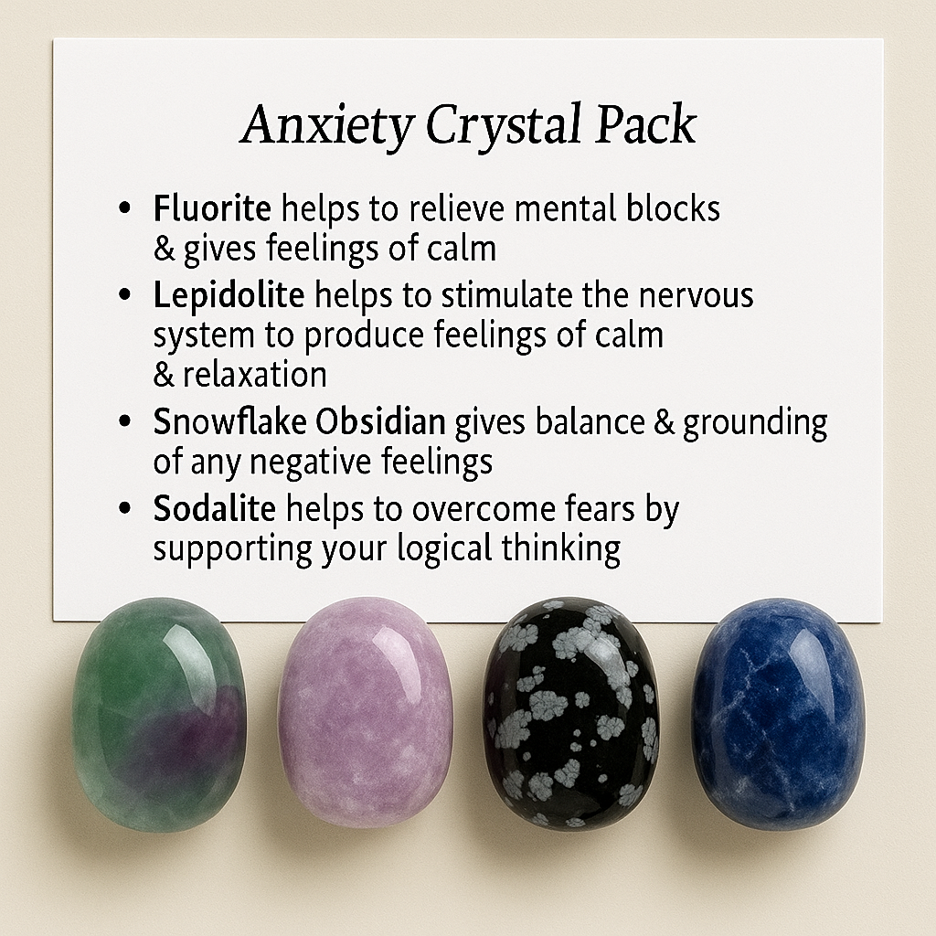 Anxiety Crystal Healing Care Pack - Free UK Delivery