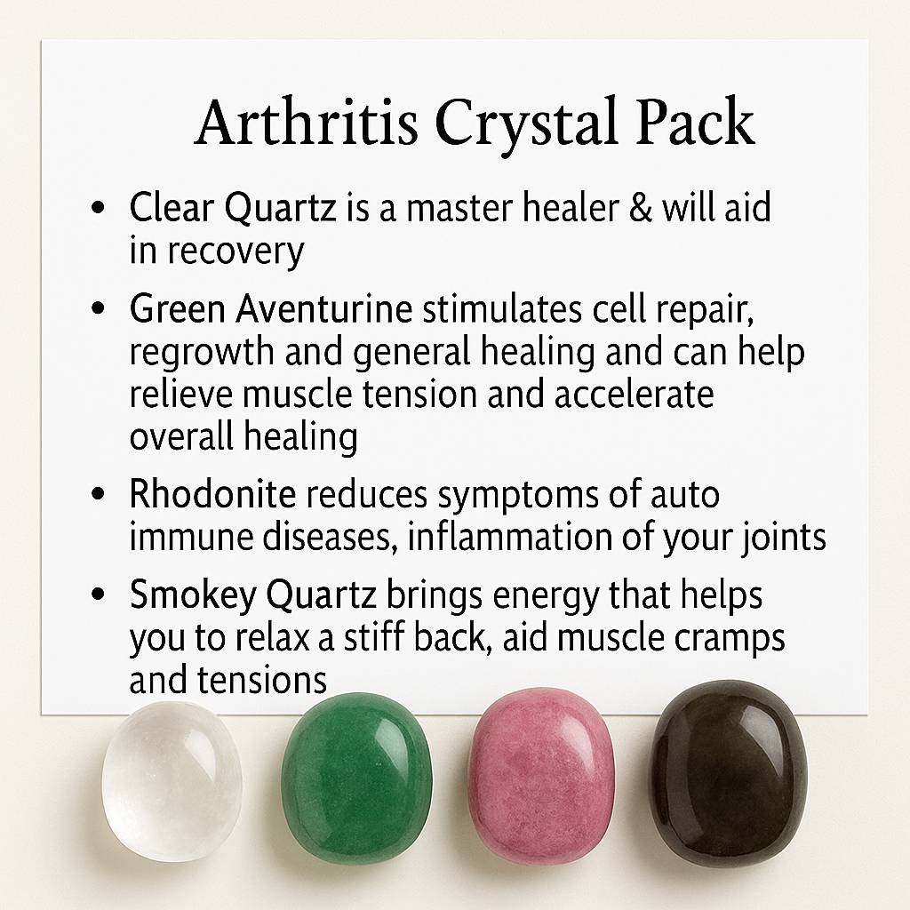 Arthritis Crystal Healing Care Pack - Free UK Delivery