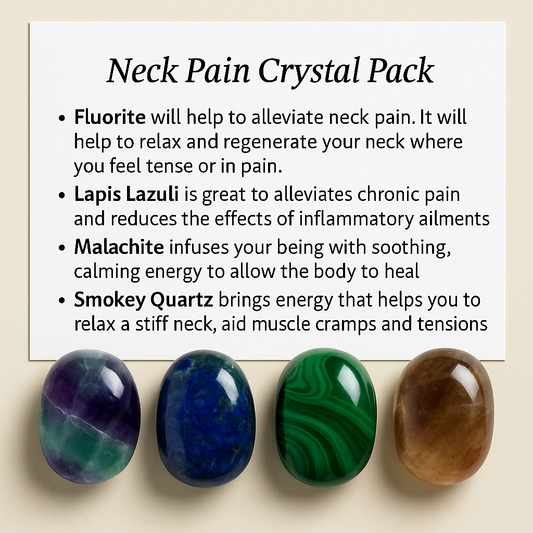 Neck Pain Crystal Healing Care Pack - Free UK Delivery