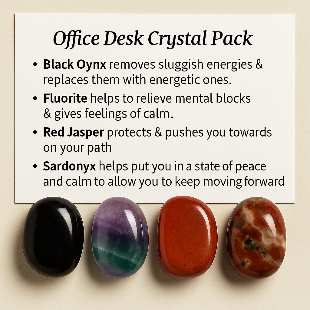 Office Desk Crystal Healing Care Pack - Free UK Delivery